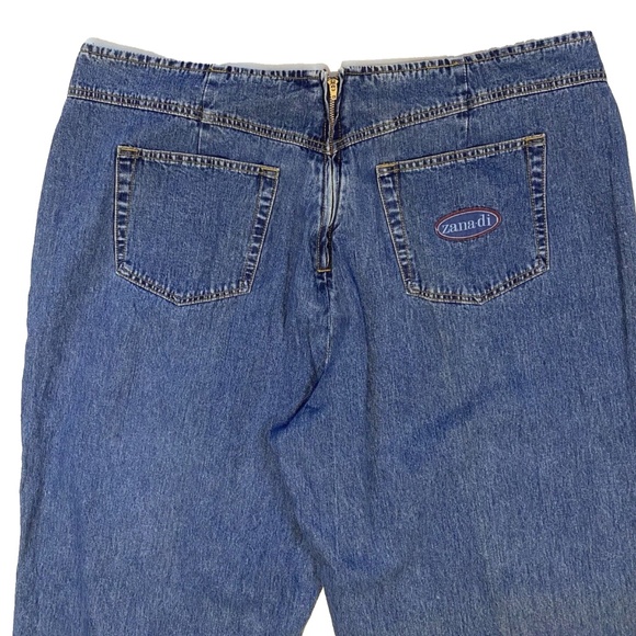 Zana di Women Vintage Blue Jeans Plus Size 26 High Rise Belted Straight Leg NWT - Picture 12 of 16